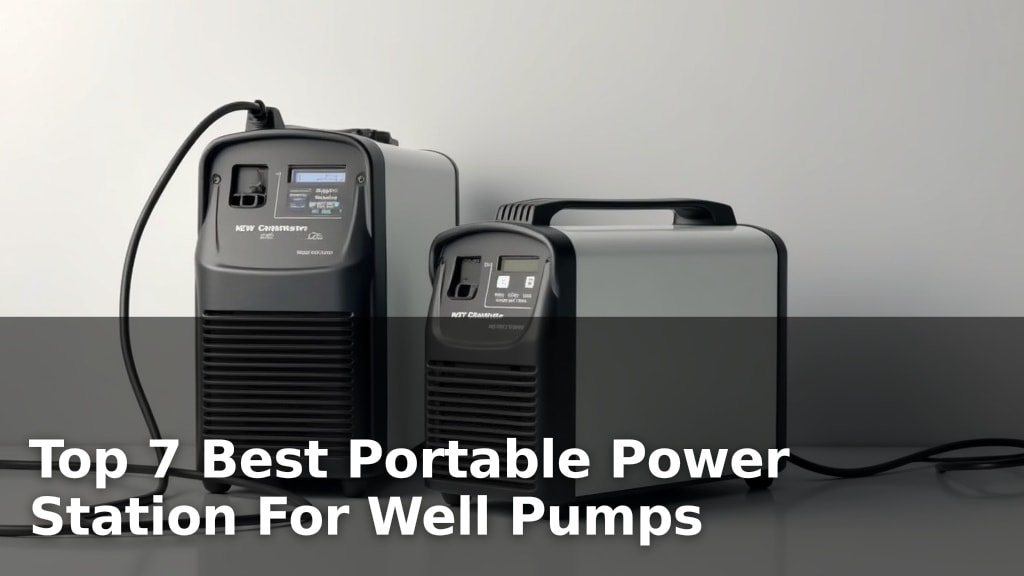 Top 7 Best Portable Power Station For Well Pumps