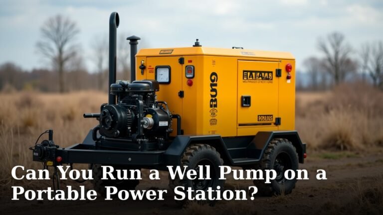 Can You Run a Well Pump on a Portable Power Station?