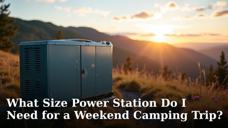 What Size Power Station Do I Need for a Weekend Camping Trip?