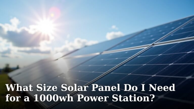 What Size Solar Panel Do I Need for a 1000wh Power Station?