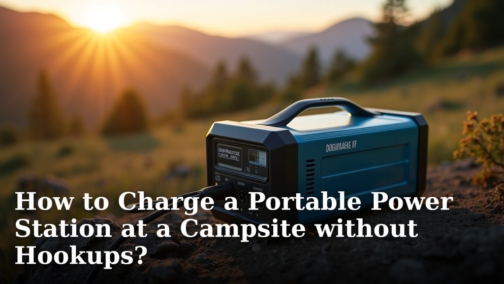 How to Charge a Portable Power Station at a Campsite without Hookups?