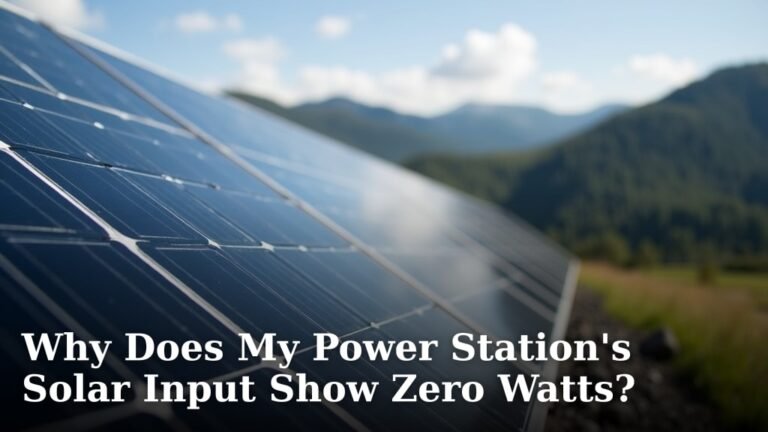 Why Does My Power Station's Solar Input Show Zero Watts?