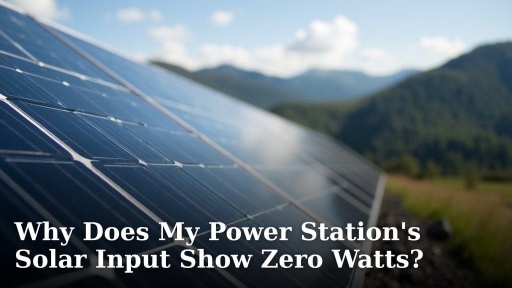 Why Does My Power Station's Solar Input Show Zero Watts?