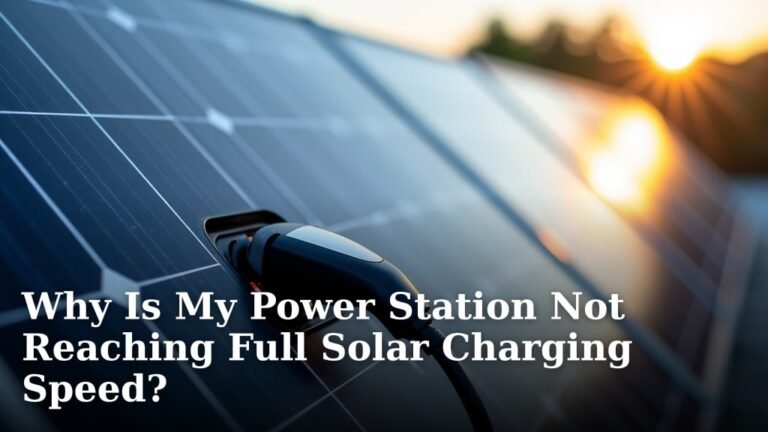 Why Is My Power Station Not Reaching Full Solar Charging Speed?